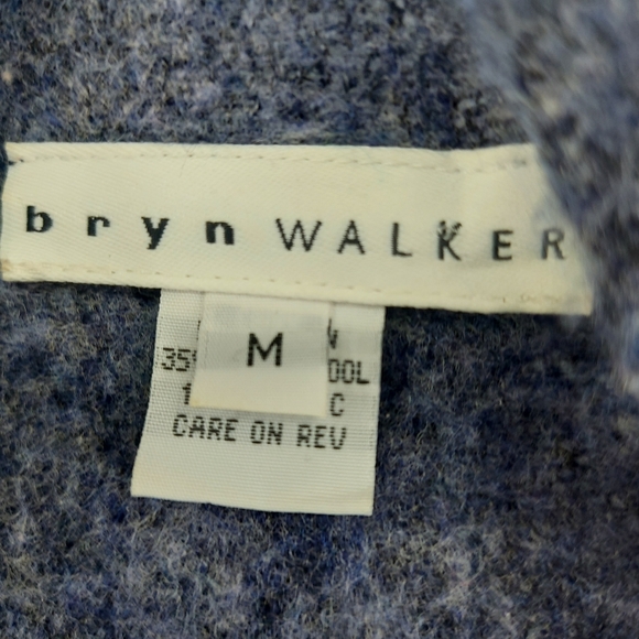 Bryn Walker Blue Merino Wool Blend Waterfall Cardigan size medium - Picture 2 of 4